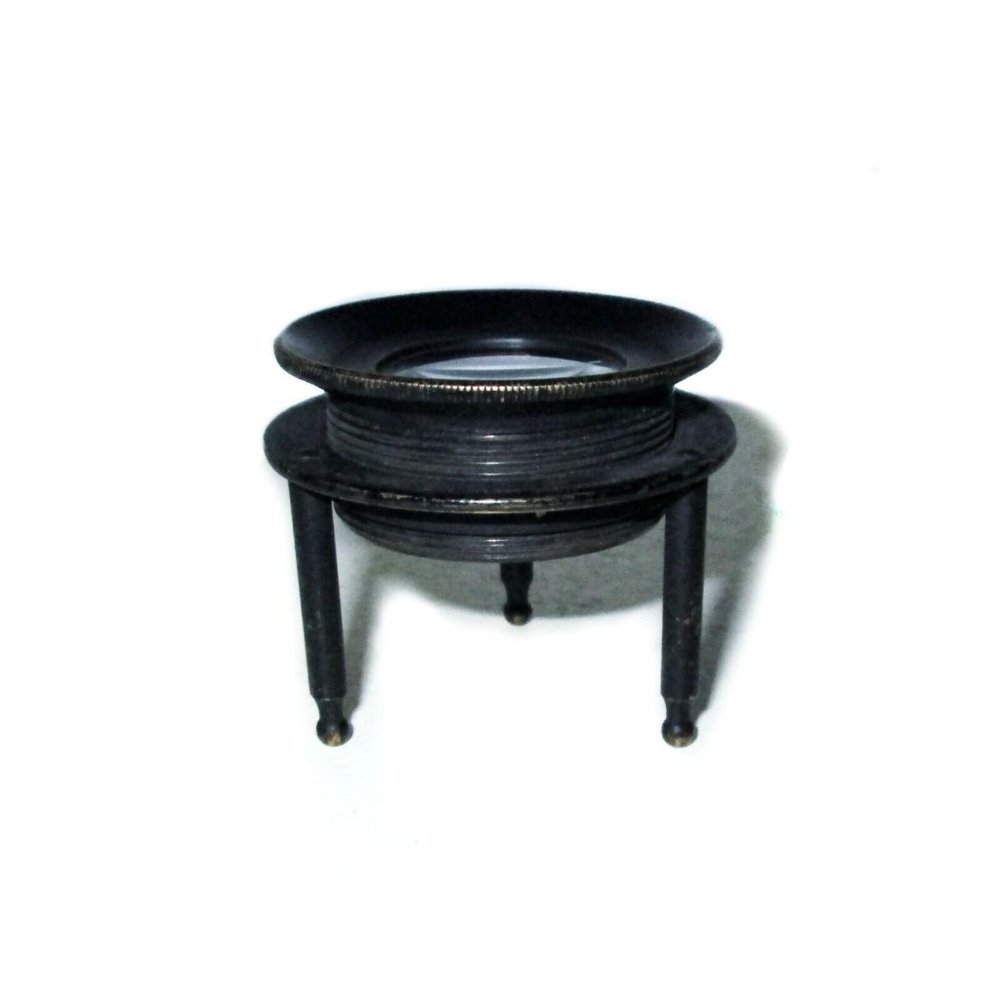 Antique Bausch and Lomb Tripod Map Loupe Vtg Old BL Ray Ban Magnifying Glass